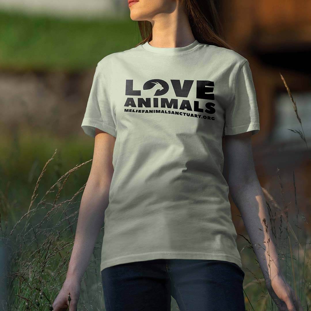 T-shirt Love Animals lichtgroen